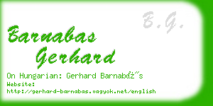 barnabas gerhard business card